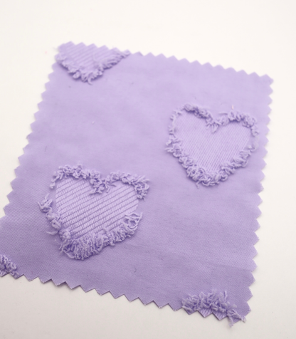 【25SS-042】ハートフリンジジャガードタフタ　/0.5ｙあたり=～850円