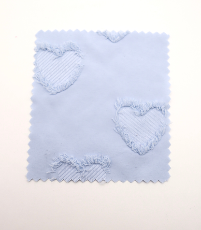 【25SS-042】ハートフリンジジャガードタフタ　/0.5ｙあたり=～850円