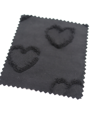 【25SS-042】ハートフリンジジャガードタフタ　/0.5ｙあたり=～850円