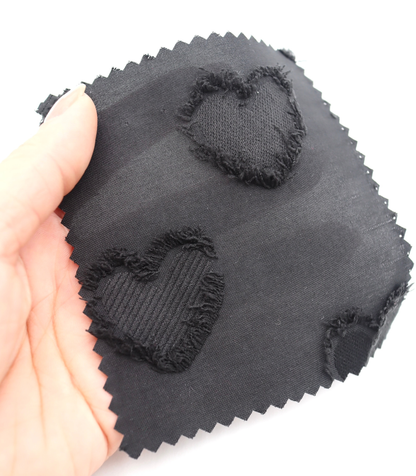 【25SS-042】ハートフリンジジャガードタフタ　/0.5ｙあたり=～850円