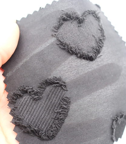 【25SS-042】ハートフリンジジャガードタフタ　/0.5ｙあたり=～850円