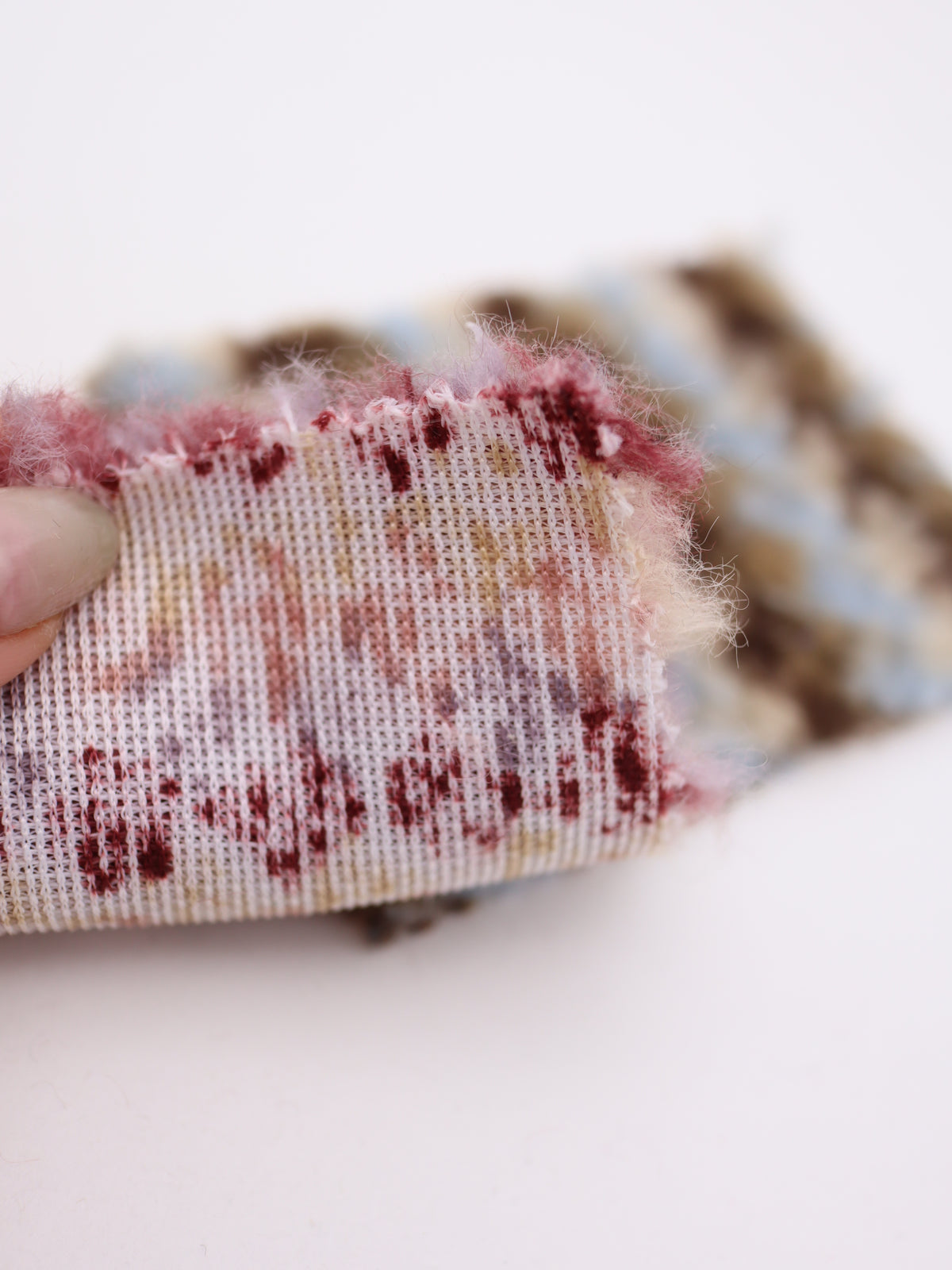 にじみマルチボーダーボア生地｜【生地幅】約167センチ 【混率】ポリエステル100%｜ドッグウェア・KIDSウエア・冬用アウター・冬雑貨向け｜26AW-387