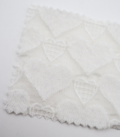 【25SS-054】起毛ハート刺繍オーガンジー　/0.5ｙあたり=～1125円