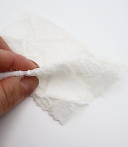 【25SS-054】起毛ハート刺繍オーガンジー　/0.5ｙあたり=～1125円