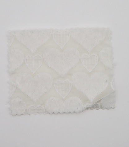 【25SS-054】起毛ハート刺繍オーガンジー　/0.5ｙあたり=～1125円