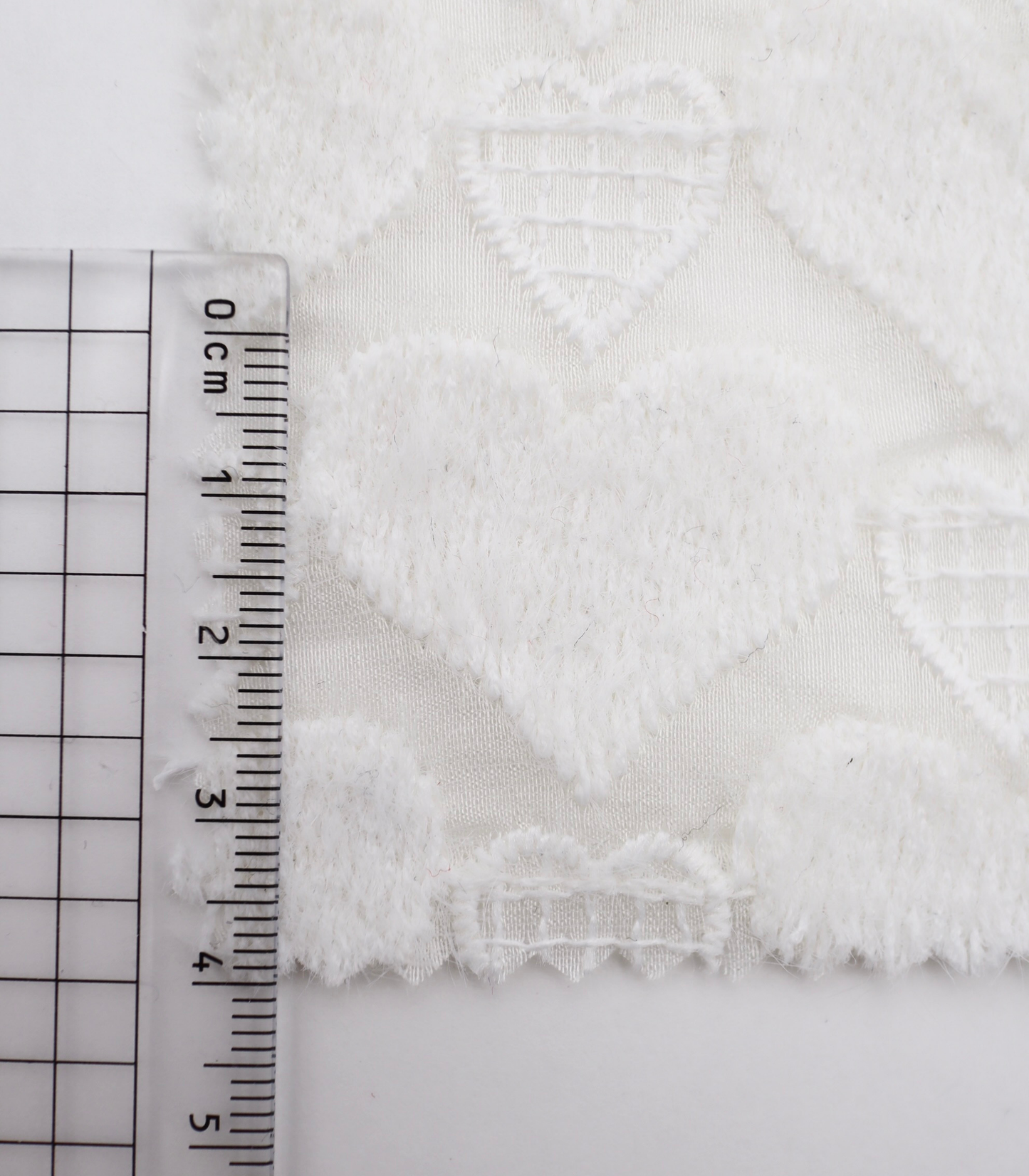 【25SS-054】起毛ハート刺繍オーガンジー　/0.5ｙあたり=～1125円