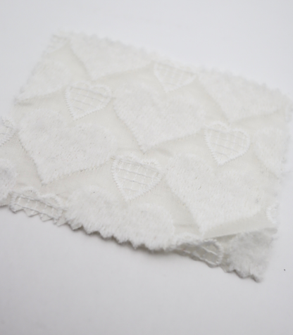 【25SS-054】起毛ハート刺繍オーガンジー　/0.5ｙあたり=～1125円