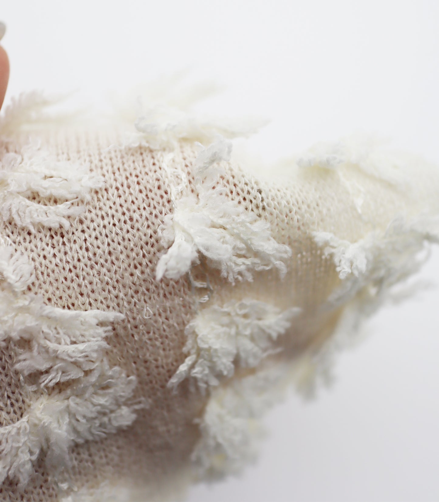 【25SS-303】フリンジストライプ天竺ニット　/0.5ｙあたり = ～1140円