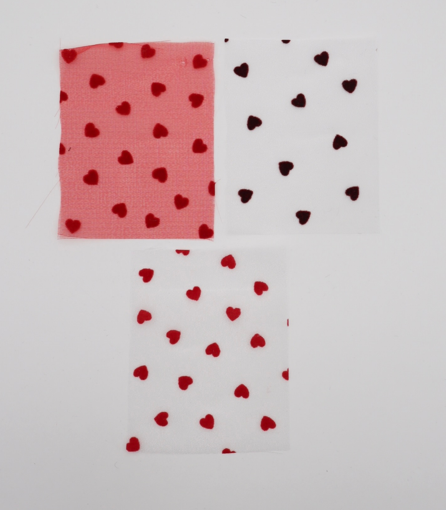 【25SS-053】ハートフロッキープリントオーガンジー　/0.5ｙあたり=～665円