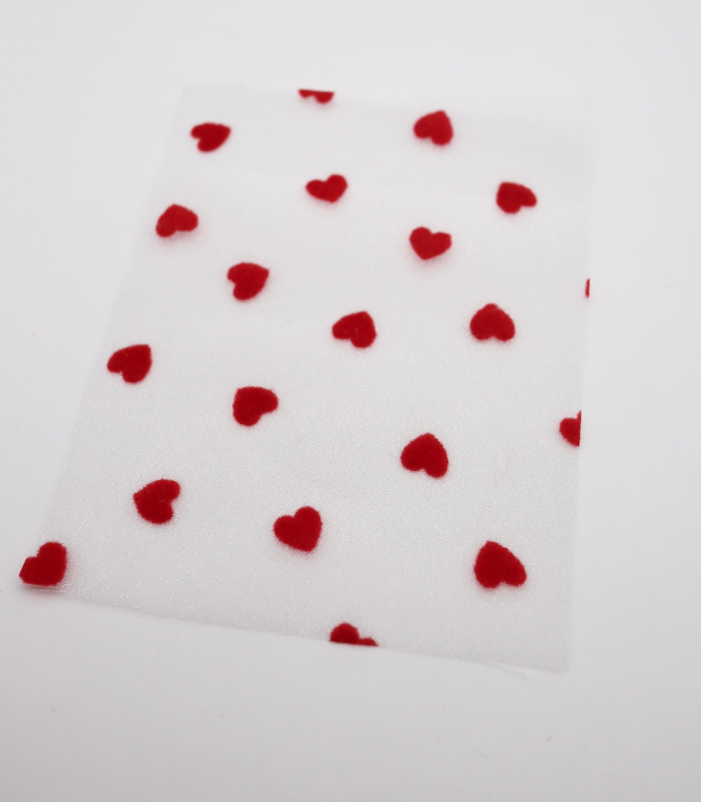 【25SS-053】ハートフロッキープリントオーガンジー　/0.5ｙあたり=～665円