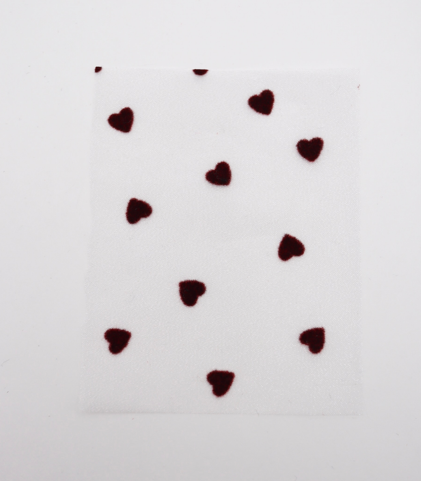 【25SS-053】ハートフロッキープリントオーガンジー　/0.5ｙあたり=～665円