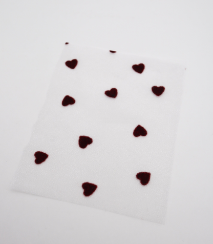 【25SS-053】ハートフロッキープリントオーガンジー　/0.5ｙあたり=～665円