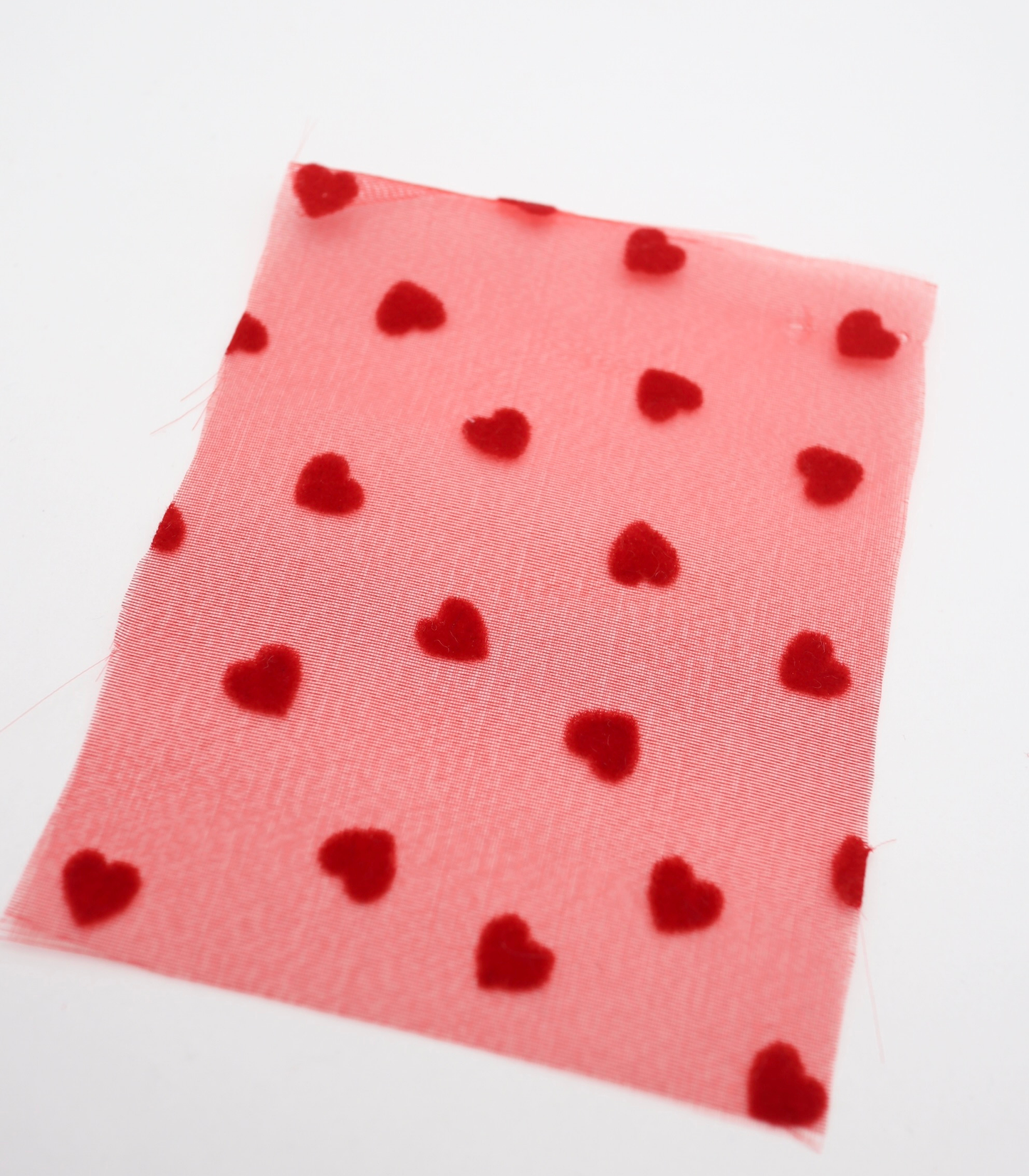 【25SS-053】ハートフロッキープリントオーガンジー　/0.5ｙあたり=～665円