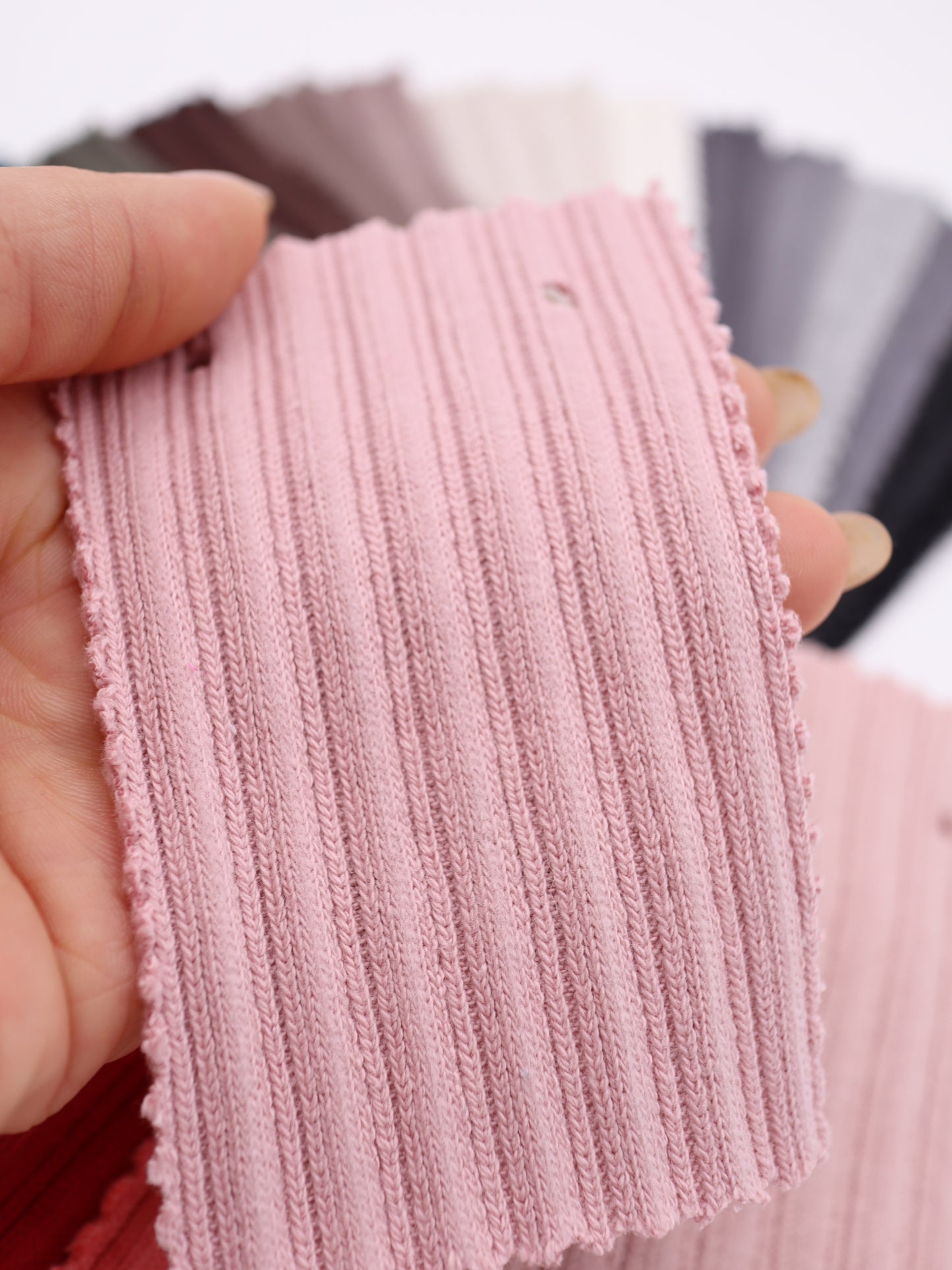【生地 布】裏起毛 綿ランダムリブニット（ドッグウェア レギンス向き）｜26SS-164【生地仕入れ代行卸】