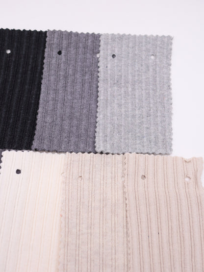 【生地 布】裏起毛 綿ランダムリブニット（ドッグウェア レギンス向き）｜26SS-164【生地仕入れ代行卸】