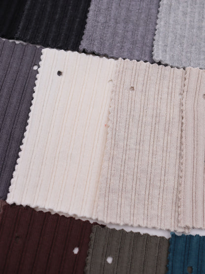 【生地 布】裏起毛 綿ランダムリブニット（ドッグウェア レギンス向き）｜26SS-164【生地仕入れ代行卸】