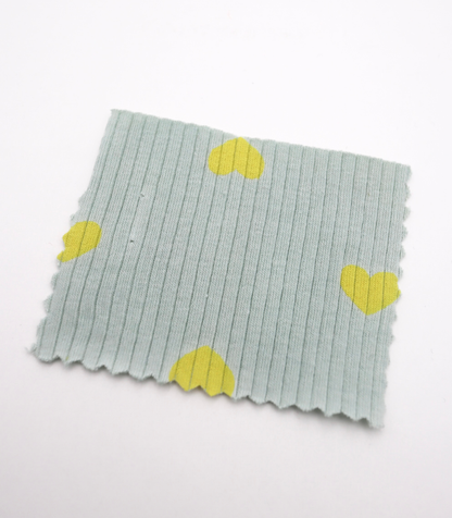 【25SS-029】ハートプリントテレコニット　/0.5ｙあたり=～900円