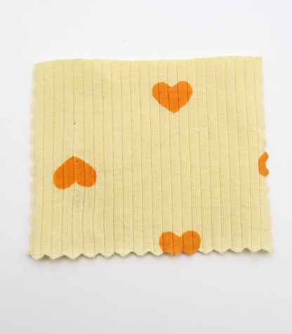 【25SS-029】ハートプリントテレコニット　/0.5ｙあたり=～900円