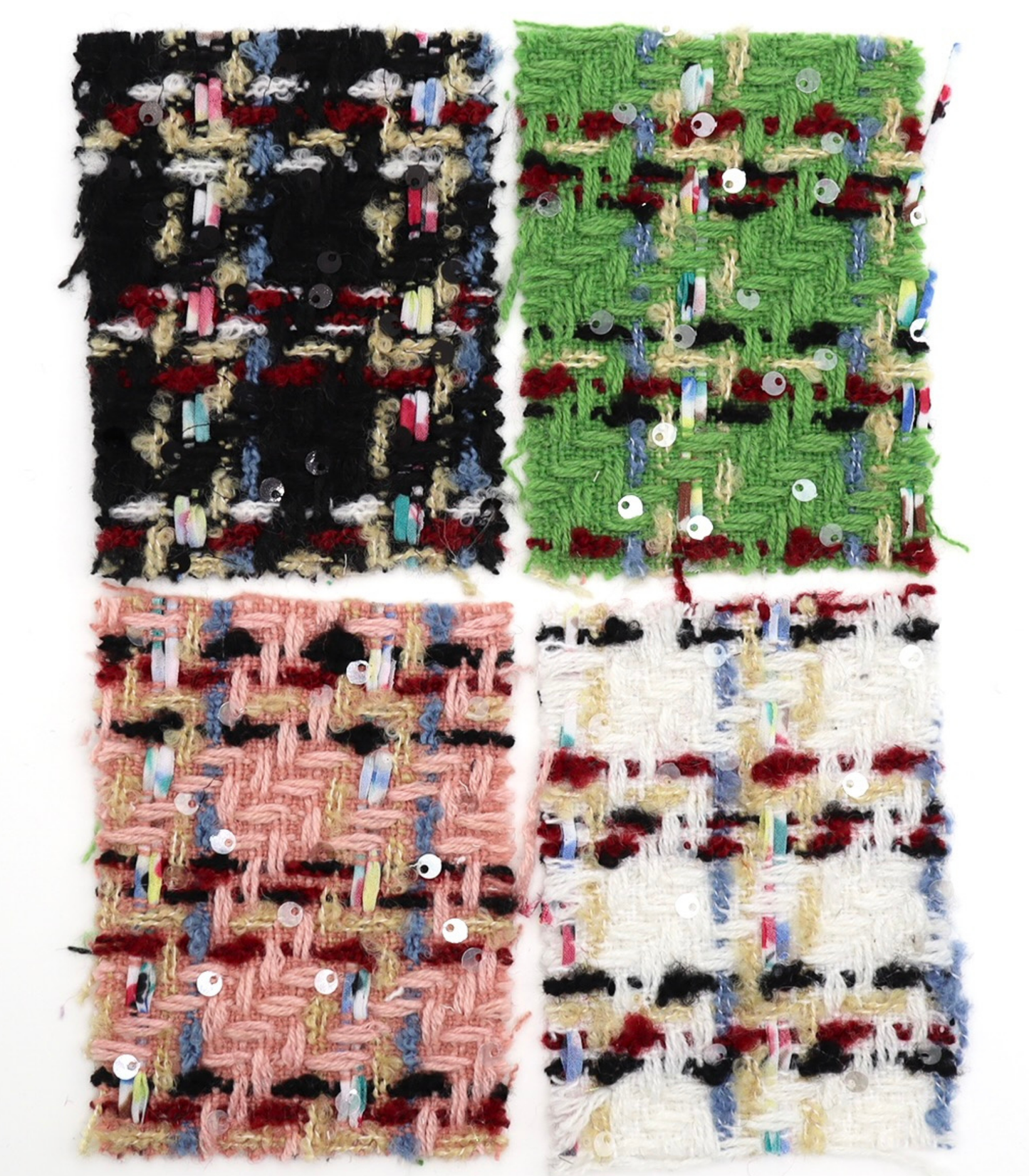 【25SS-157】スパンコール付きカラフルミックスツイード　/0.5ｙあたり = ～ 1700円