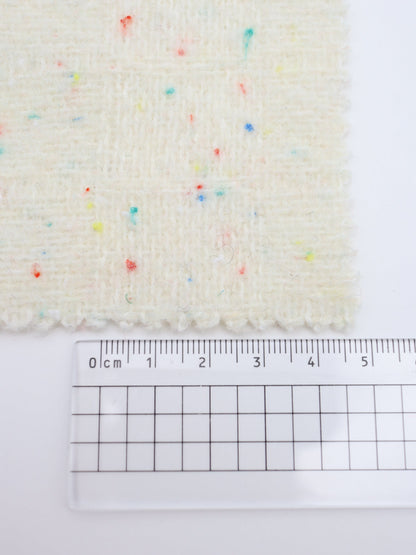 【25AW-036】ウール混カラフルつぶつぶツイード　/0.5ｙあたり=～1160円