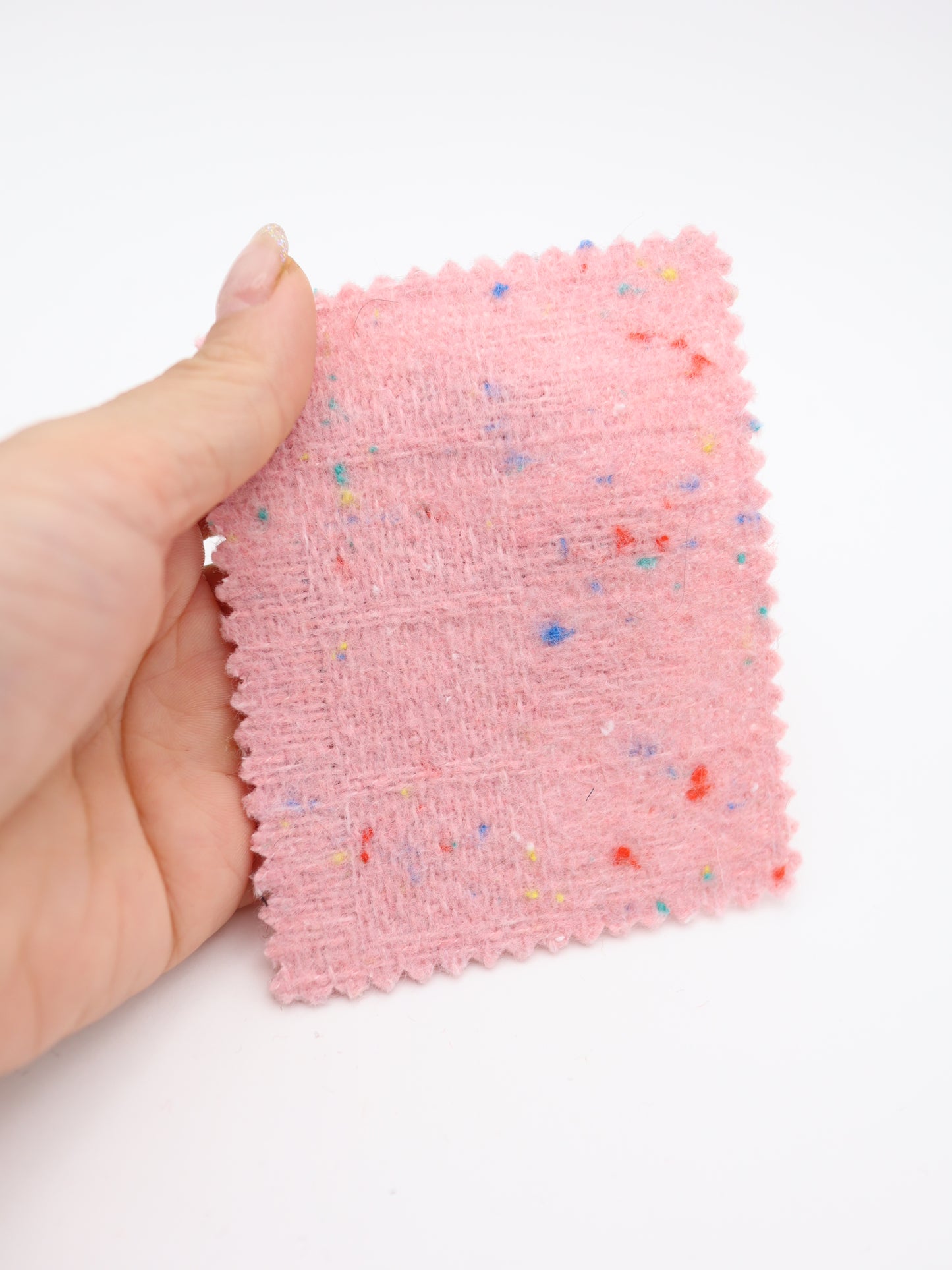 【25AW-036】ウール混カラフルつぶつぶツイード　/0.5ｙあたり=～1160円