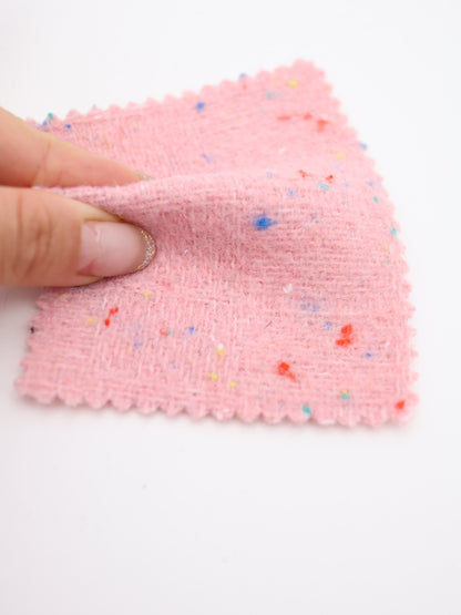 【25AW-036】ウール混カラフルつぶつぶツイード　/0.5ｙあたり=～1160円