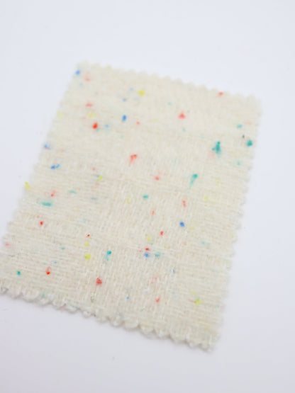 【25AW-036】ウール混カラフルつぶつぶツイード　/0.5ｙあたり=～1160円