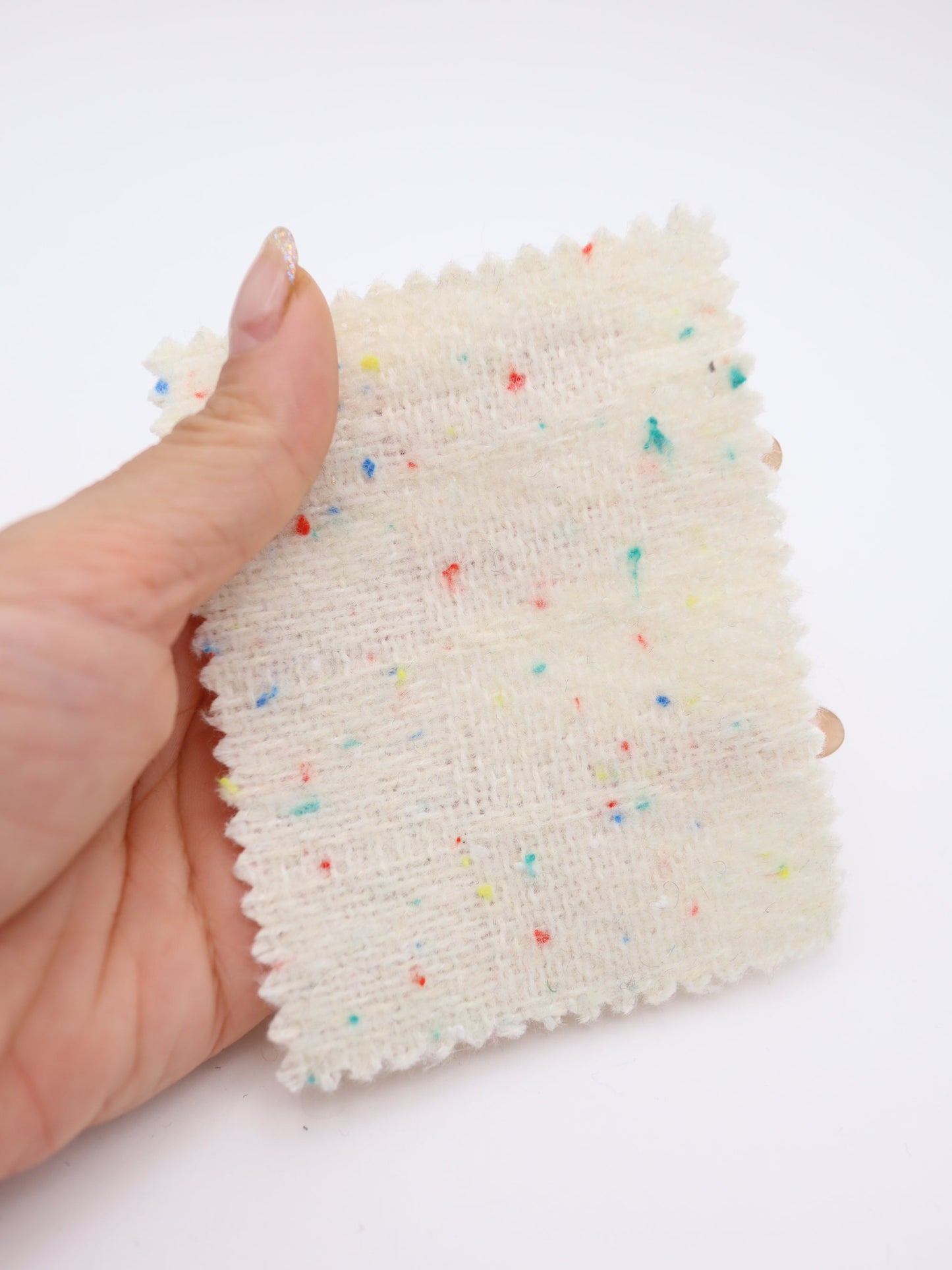 【25AW-036】ウール混カラフルつぶつぶツイード　/0.5ｙあたり=～1160円