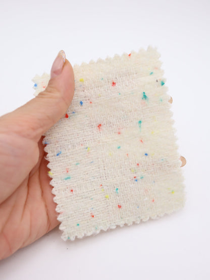 【25AW-036】ウール混カラフルつぶつぶツイード　/0.5ｙあたり=～1160円