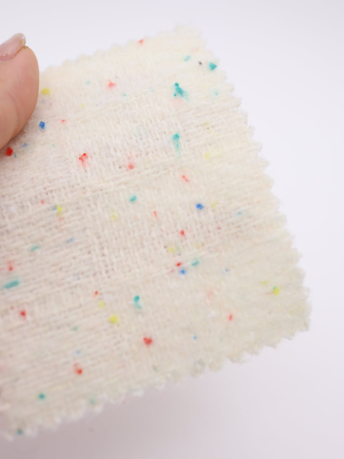 【25AW-036】ウール混カラフルつぶつぶツイード　/0.5ｙあたり=～1160円