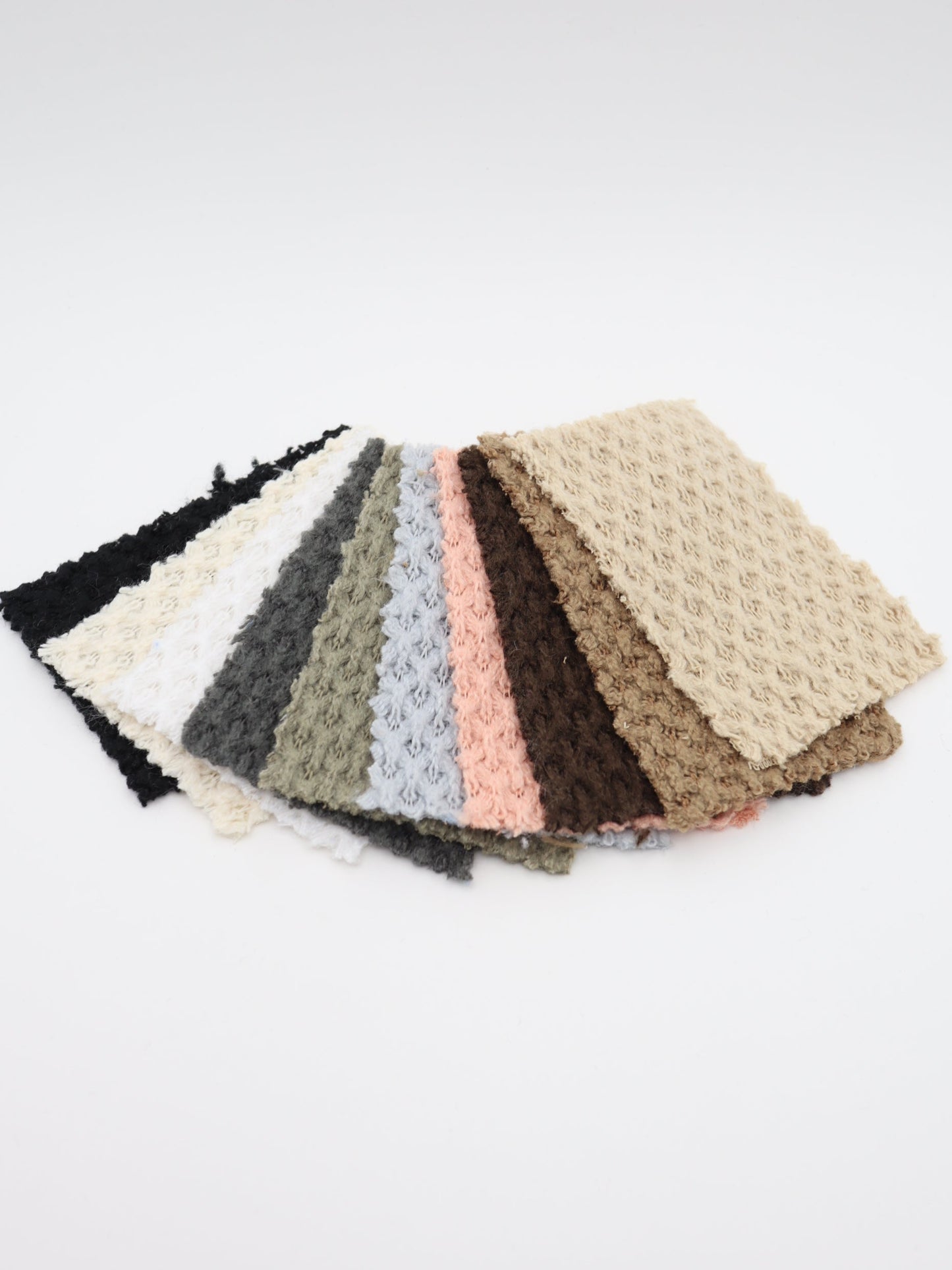 【25AW-035】ウール混ふわふわハニカムニットソー　/0.5ｙあたり=～1500円