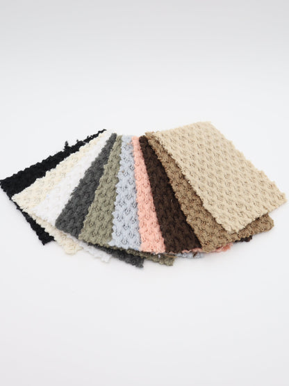 【25AW-035】ウール混ふわふわハニカムニットソー　/0.5ｙあたり=～1500円