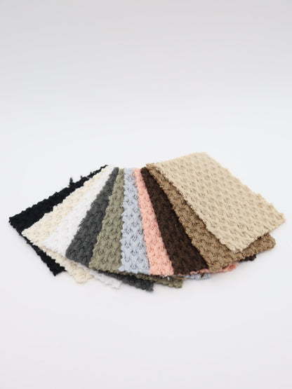 【25AW-035】ウール混ふわふわハニカムニットソー　/0.5ｙあたり=～1500円