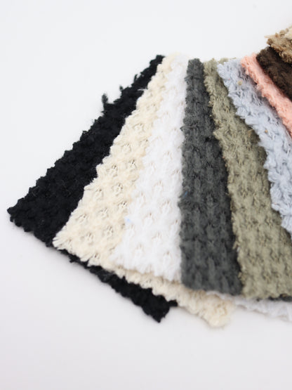 【25AW-035】ウール混ふわふわハニカムニットソー　/0.5ｙあたり=～1500円