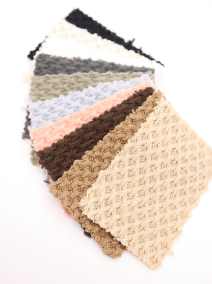 【25AW-035】ウール混ふわふわハニカムニットソー　/0.5ｙあたり=～1500円