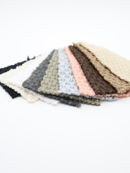 【25AW-035】ウール混ふわふわハニカムニットソー　/0.5ｙあたり=～1500円