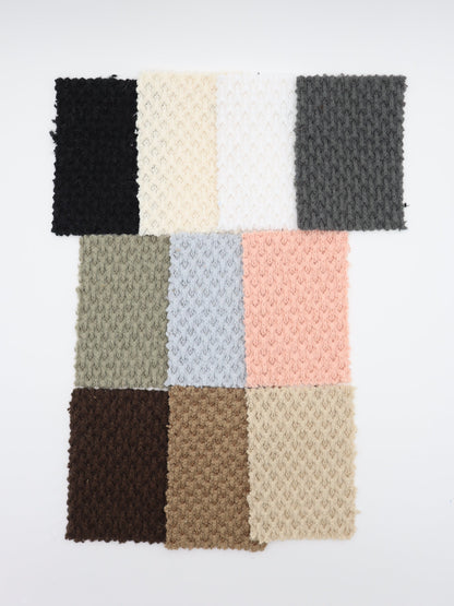 【25AW-035】ウール混ふわふわハニカムニットソー　/0.5ｙあたり=～1500円