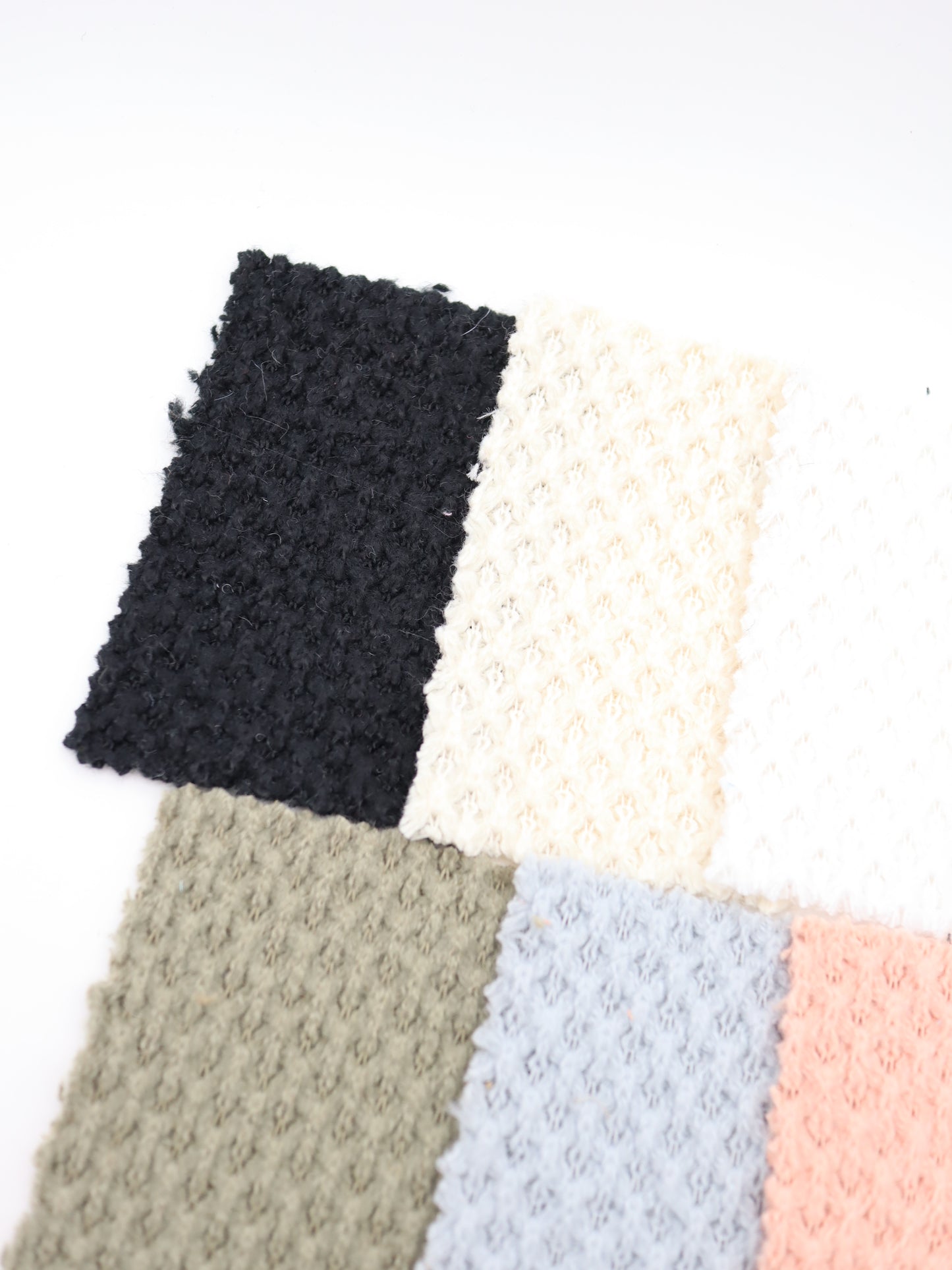 【25AW-035】ウール混ふわふわハニカムニットソー　/0.5ｙあたり=～1500円