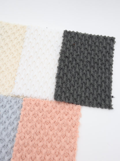 【25AW-035】ウール混ふわふわハニカムニットソー　/0.5ｙあたり=～1500円