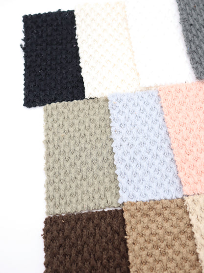 【25AW-035】ウール混ふわふわハニカムニットソー　/0.5ｙあたり=～1500円