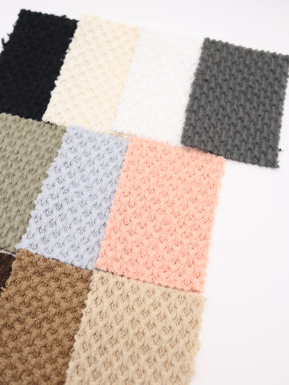 【25AW-035】ウール混ふわふわハニカムニットソー　/0.5ｙあたり=～1500円