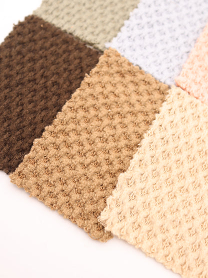 【25AW-035】ウール混ふわふわハニカムニットソー　/0.5ｙあたり=～1500円