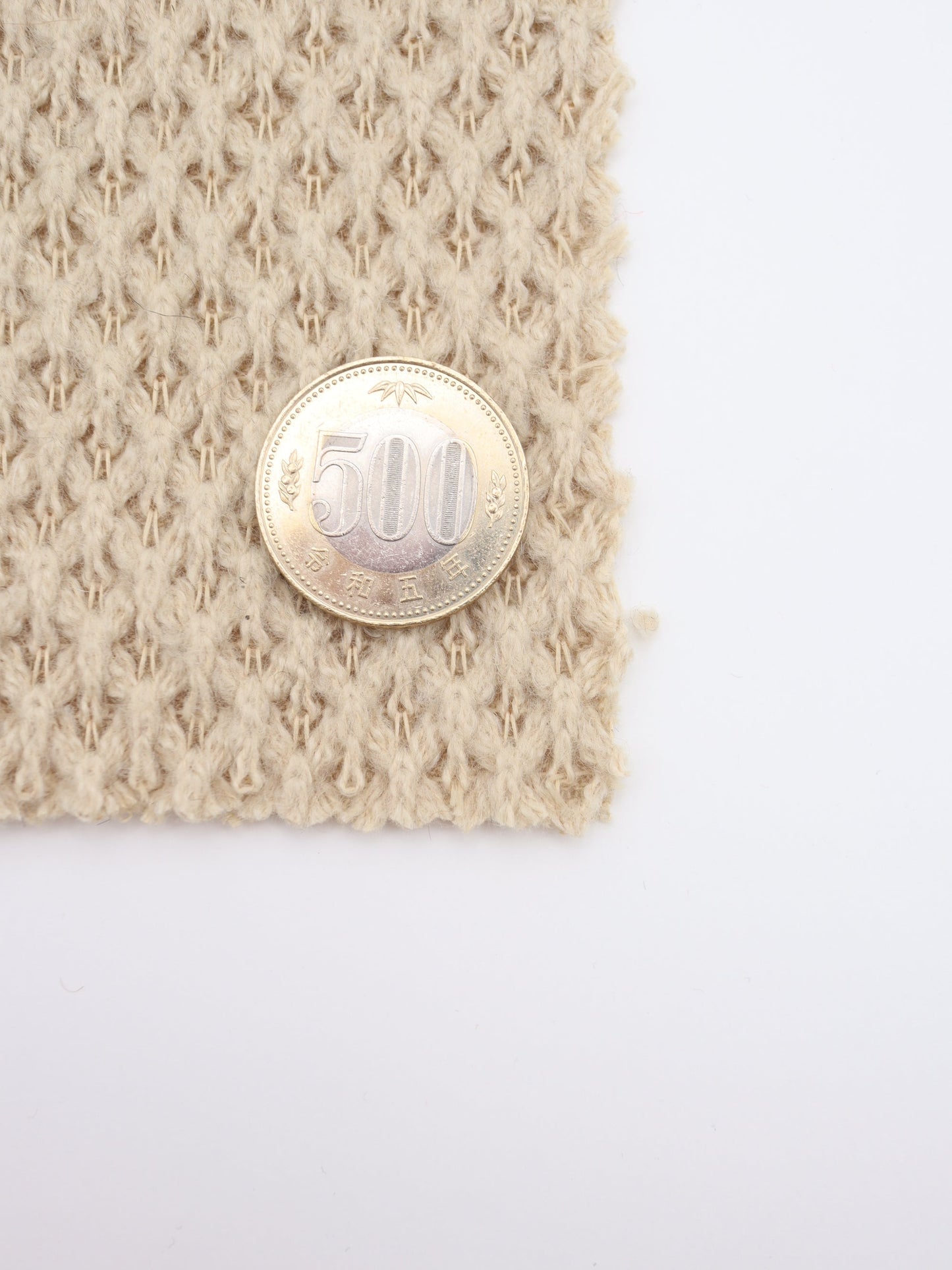 【25AW-035】ウール混ふわふわハニカムニットソー　/0.5ｙあたり=～1500円