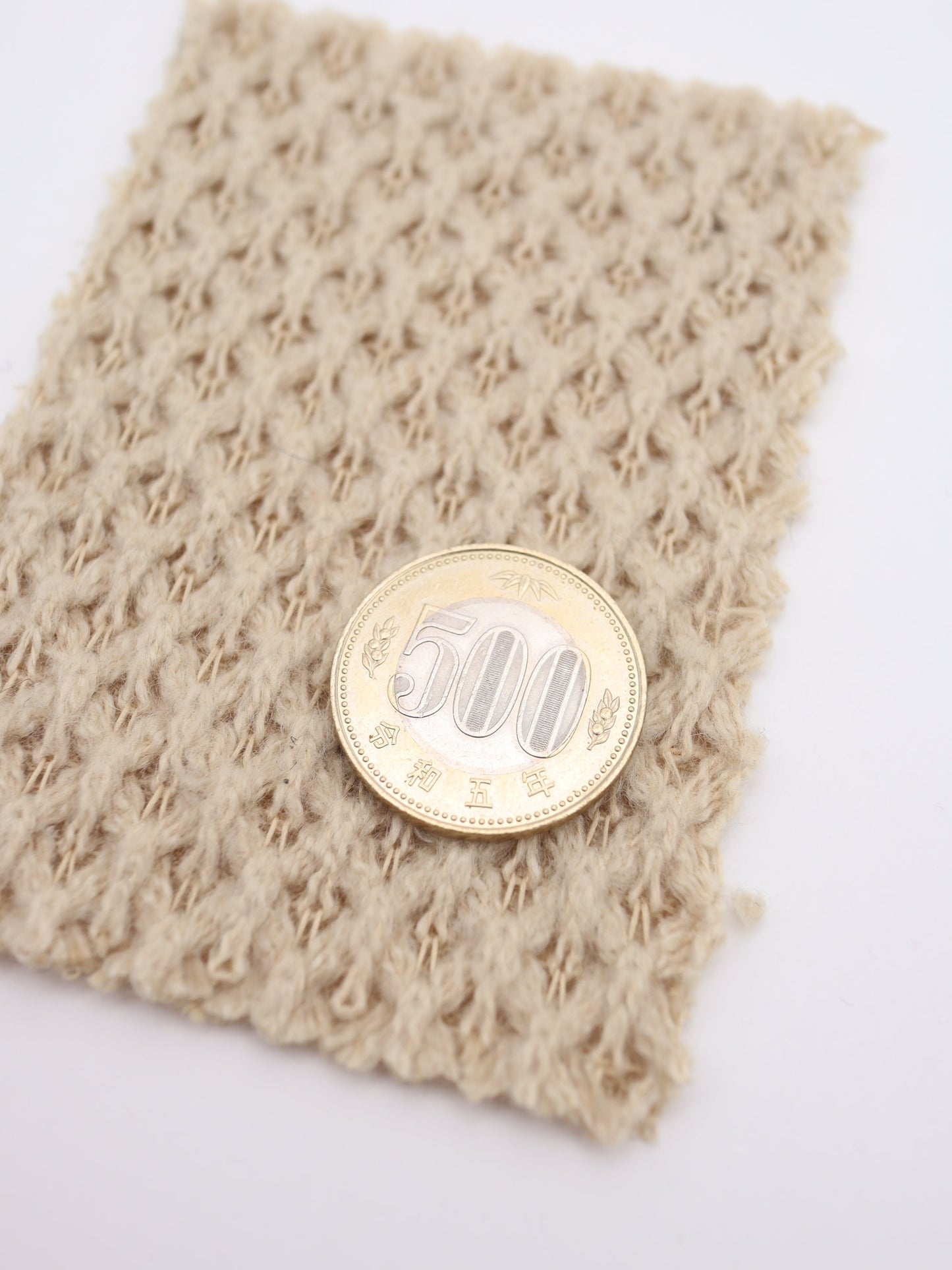 【25AW-035】ウール混ふわふわハニカムニットソー　/0.5ｙあたり=～1500円