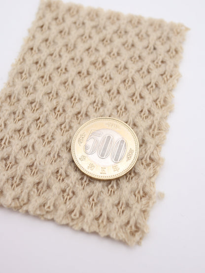 【25AW-035】ウール混ふわふわハニカムニットソー　/0.5ｙあたり=～1500円