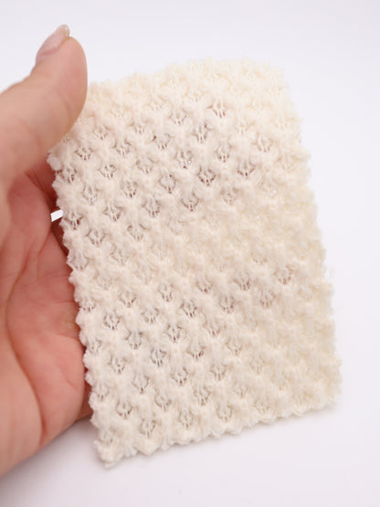 【25AW-035】ウール混ふわふわハニカムニットソー　/0.5ｙあたり=～1500円