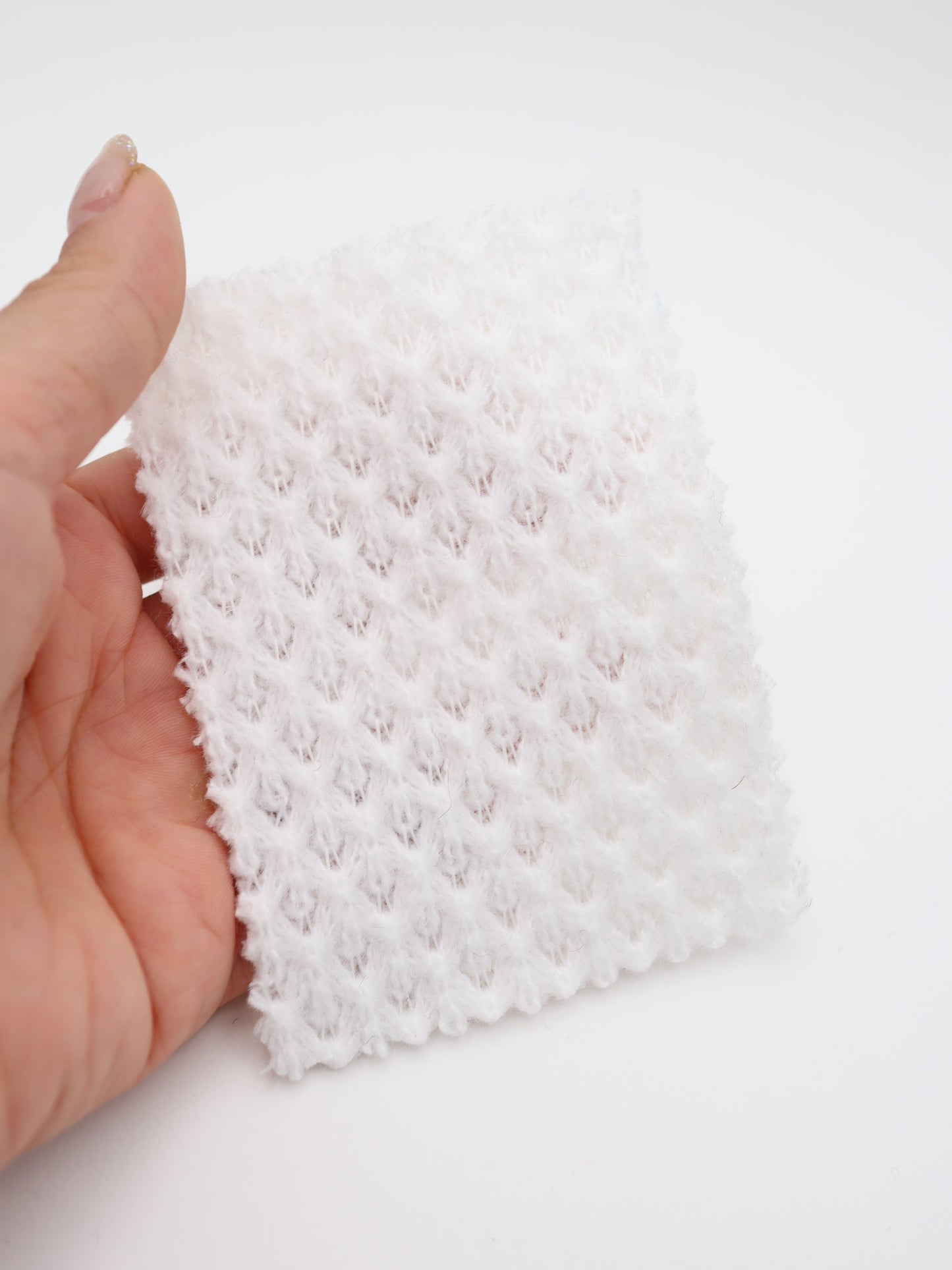 【25AW-035】ウール混ふわふわハニカムニットソー　/0.5ｙあたり=～1500円