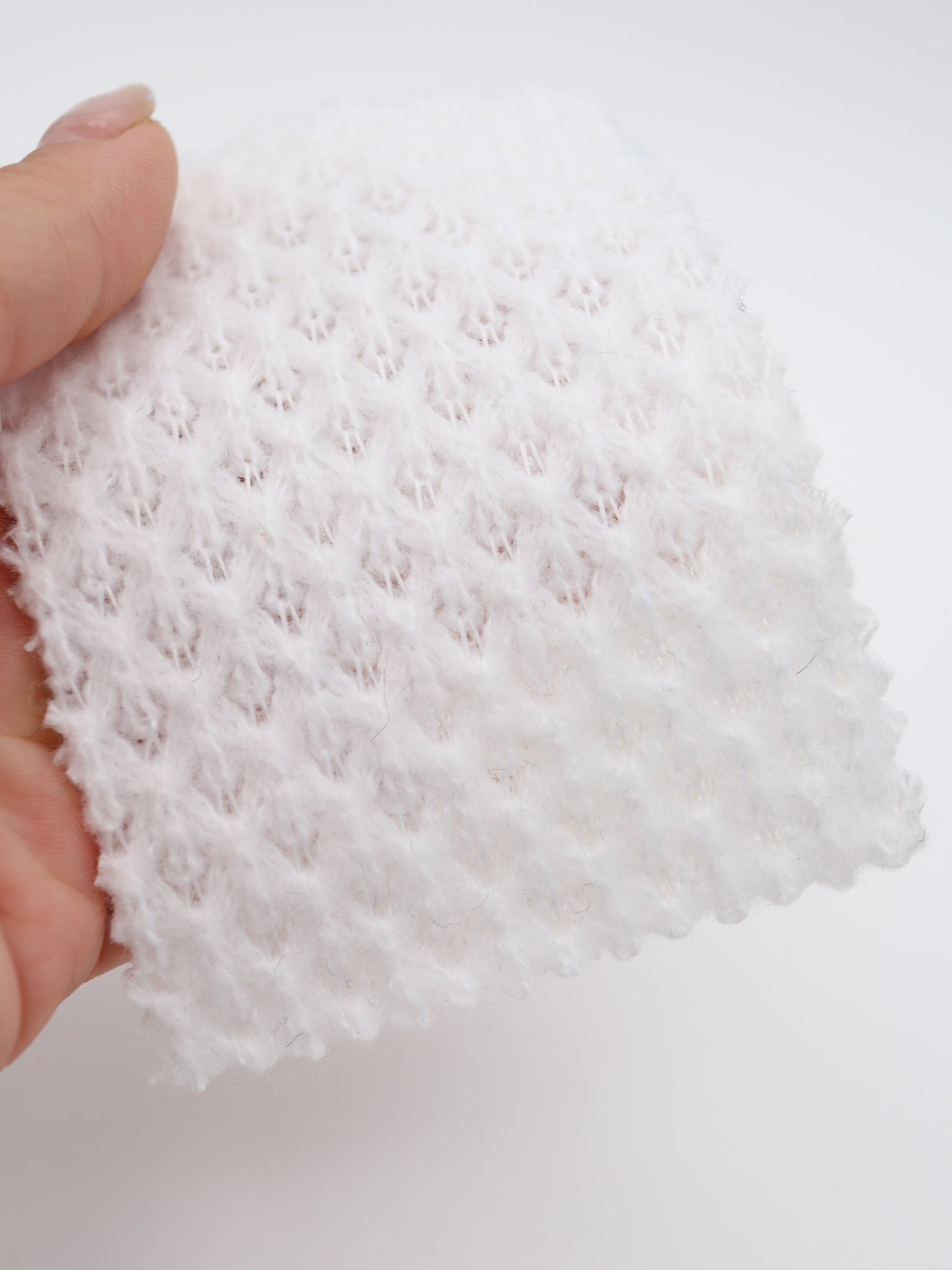 【25AW-035】ウール混ふわふわハニカムニットソー　/0.5ｙあたり=～1500円