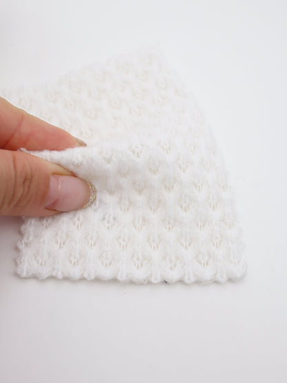 【25AW-035】ウール混ふわふわハニカムニットソー　/0.5ｙあたり=～1500円