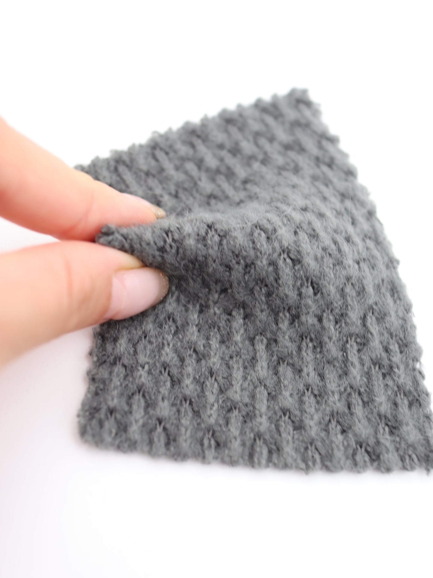 【25AW-035】ウール混ふわふわハニカムニットソー　/0.5ｙあたり=～1500円